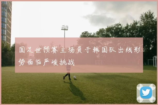 国足世预赛主场负于韩国队出线形势面临严峻挑战