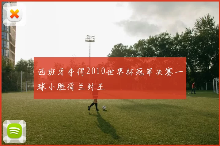 西班牙夺得2010世界杯冠军决赛一球小胜荷兰封王